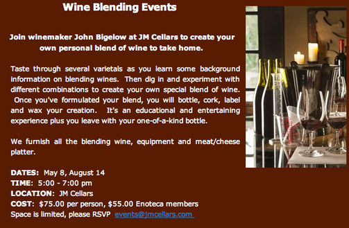 wine blending JM Cellars