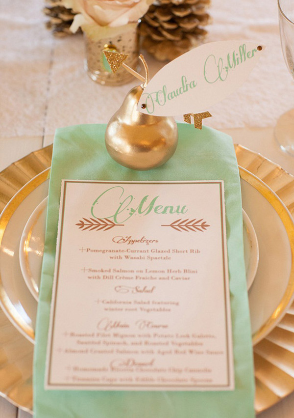 Mint and Gold Wedding Inspiration from Simply by Tamara Nicole